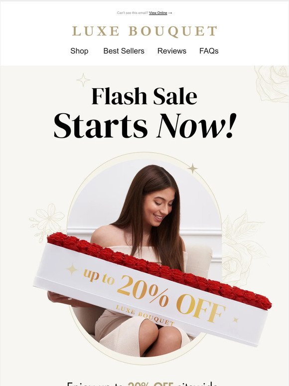 💐 Flash Sale Starts Now!