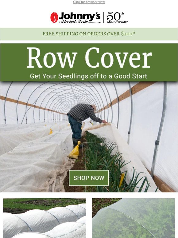 Start Your Season Earlier with Row Cover