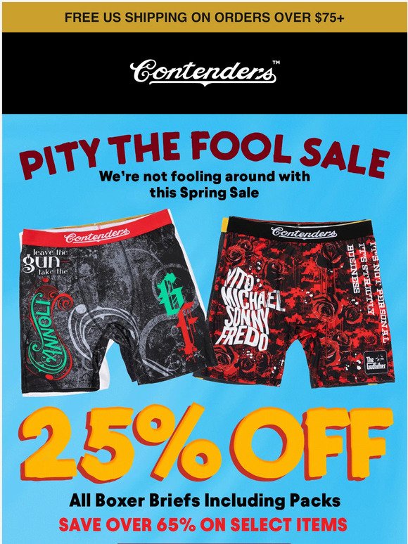 I PITY THE FOOL SALE ‼️ 25% Off ALL Boxer Briefs
