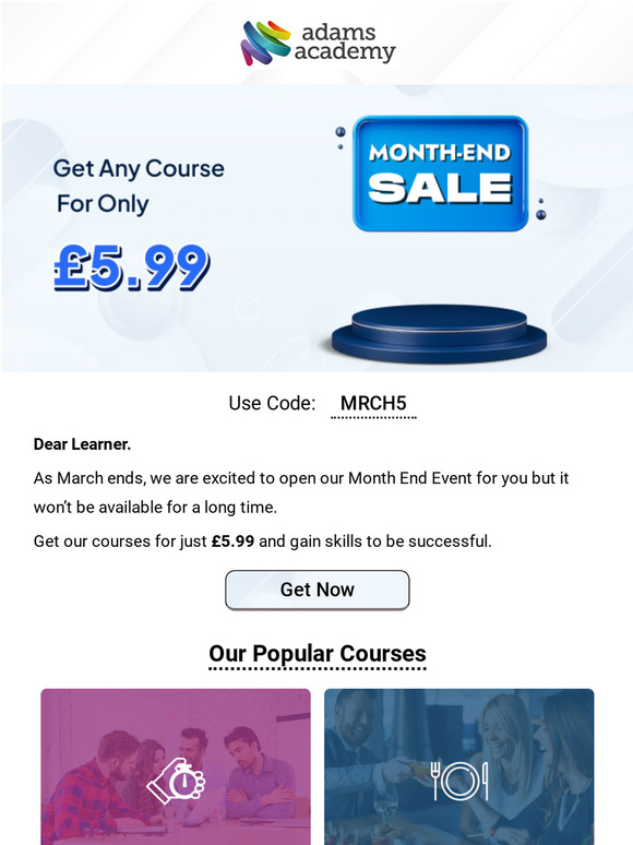 Month-End Event Ends Soon!