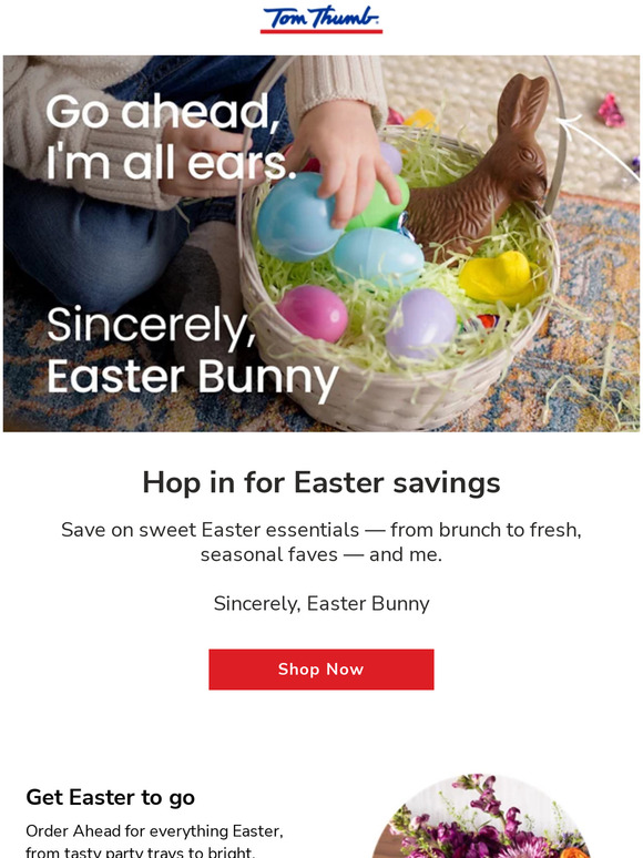 Spring in for great Easter savings. 🐇