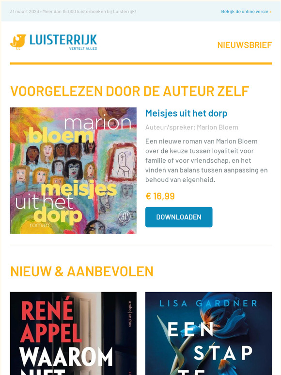 Marion Bloem leest Meisjes uit het dorp | Waarom niet van René Appel | Santa Montefiore | Maurice de Hond | Klassieker: Het proces van Kafka