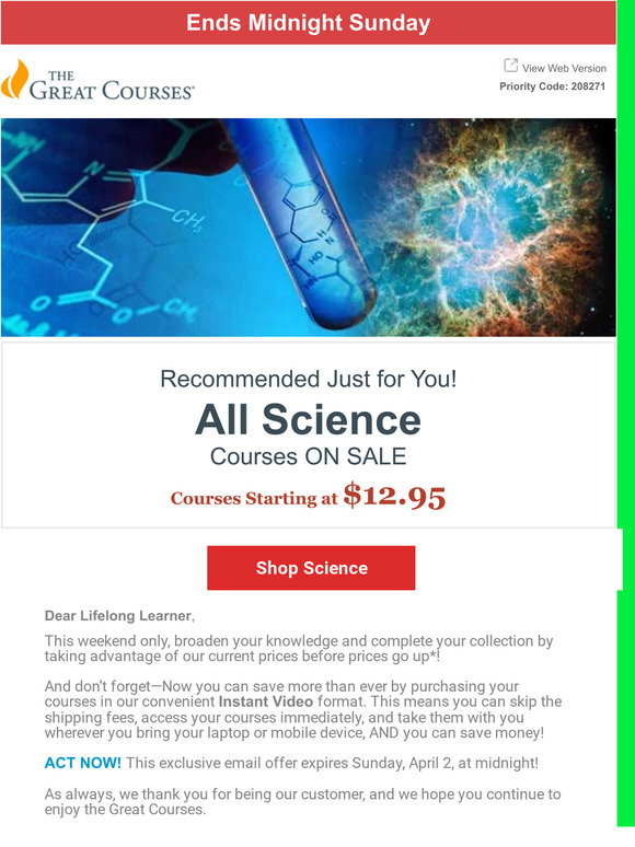 The Great Courses: All Science Courses On Sale! | Milled