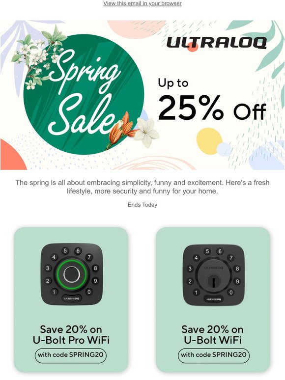 Last Chance! Embrace the Season with Our Spring Sale Event!