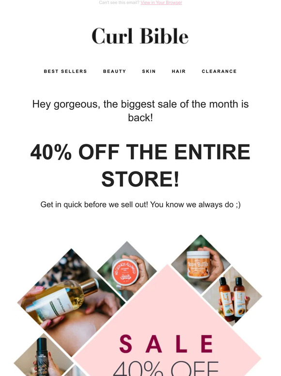 It's back: 40% OFF storewide, RUN! 🛍️