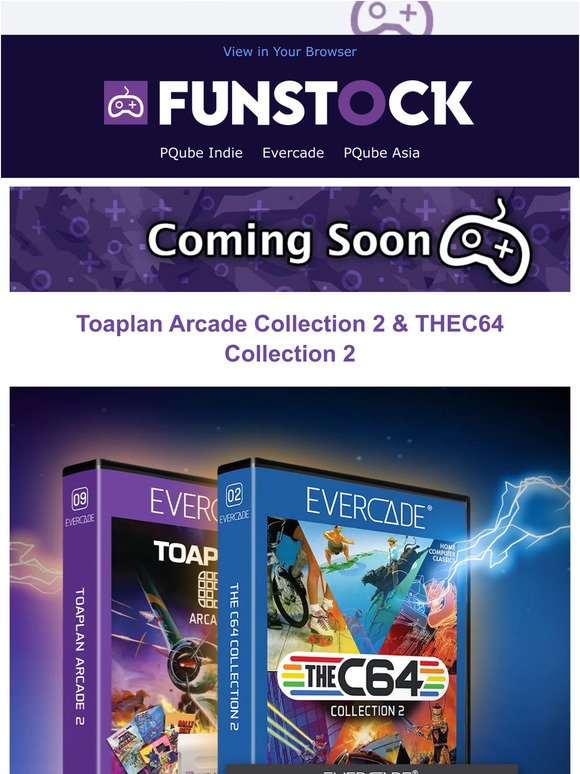 COMING SOON: Toaplan Arcade Collection 2 & THEC64 Collection 2, Curse of the Sea Rats, Labyrinth of Zangetsu | LOW STOCK: Evercade Handheld Premium Edition