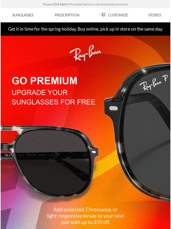 Ray-Ban Email Newsletters: Shop Sales, Discounts, and Coupon Codes
