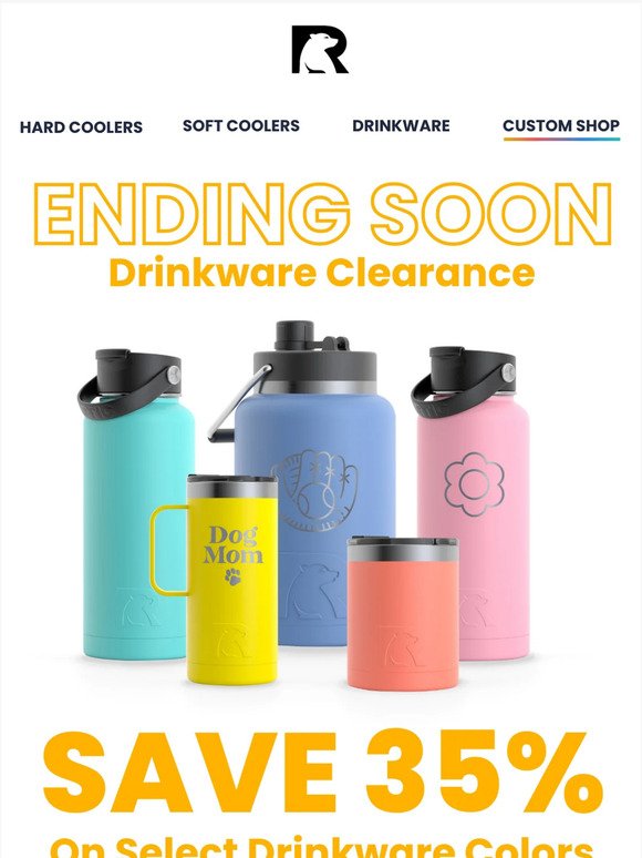Ending Soon: 35% Off Select Drinkware Colors