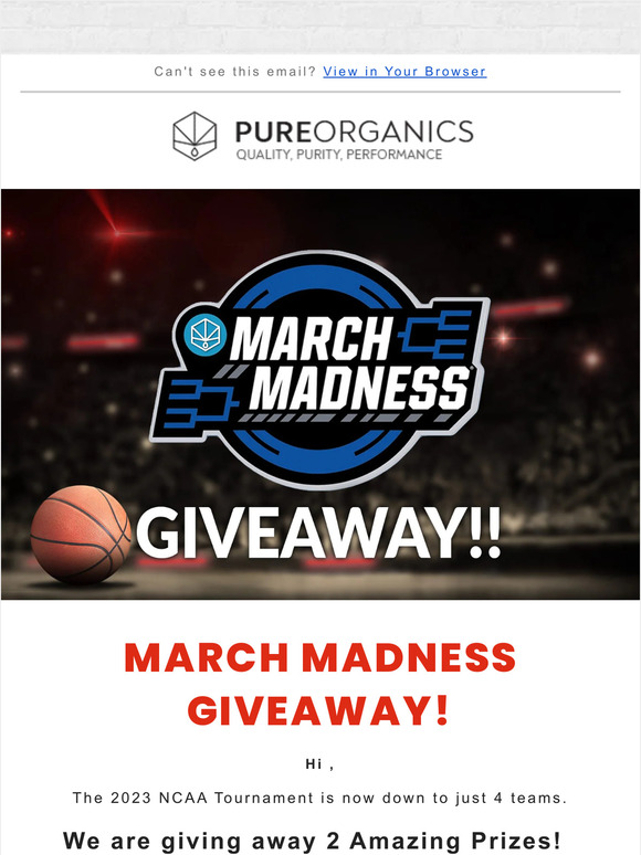 March Madness GIVEAWAY!