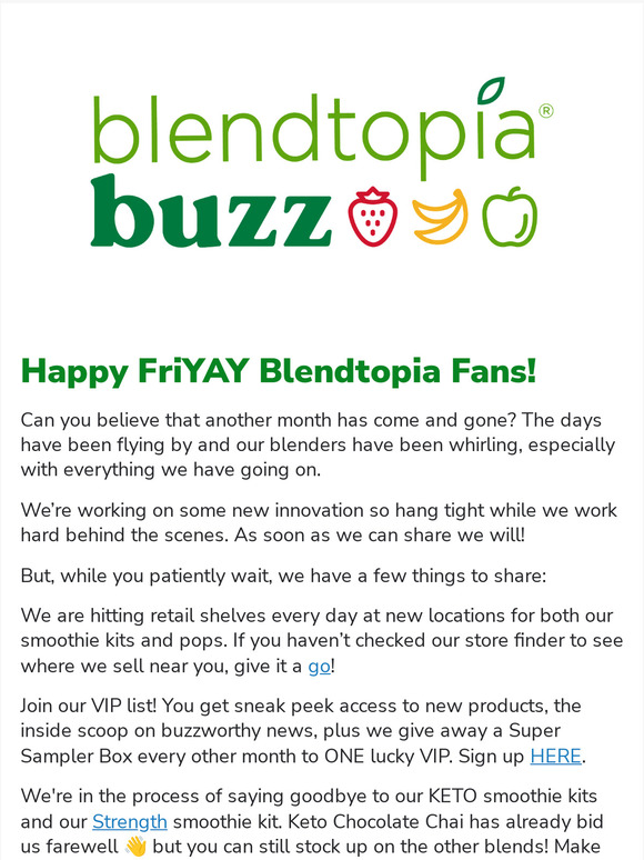 Blendtopia Blendtopia Buzz 🍓💚🐝 Milled