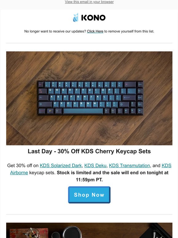 Last Day of Sales on KDS Keycaps Sets & Deskmats - Kono Store