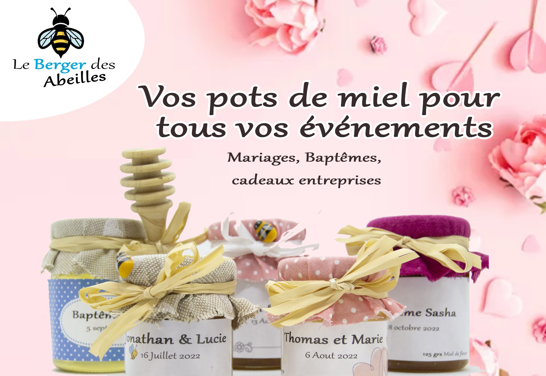 Vos pots de miel pour  tous vos événements