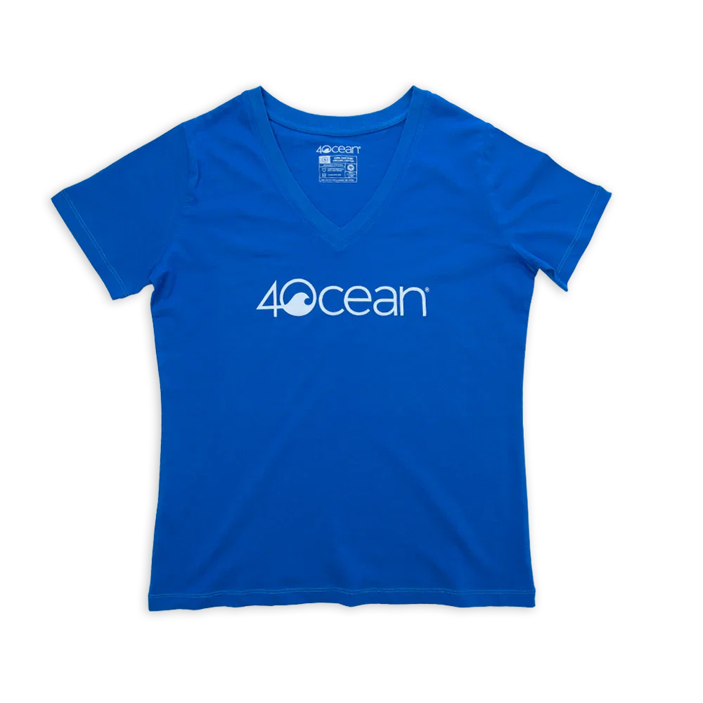 Image of 4ocean Logo Women’s V-Neck T-Shirt