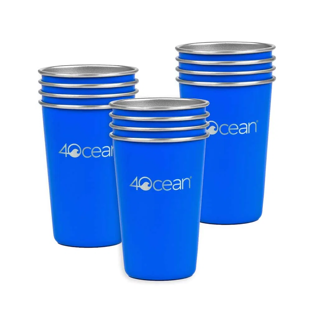 Image of 4ocean Reusable Stainless Steel Cup 12-Pack