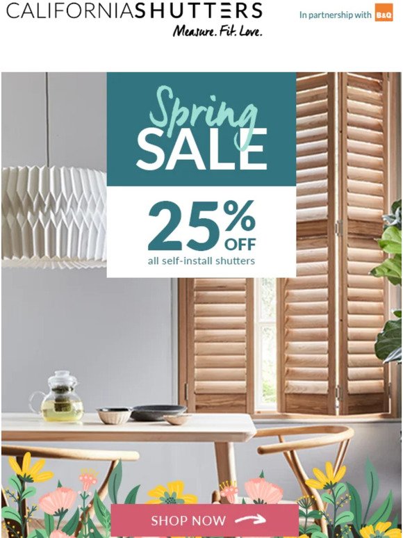 Spring Sale – 25% off everything!