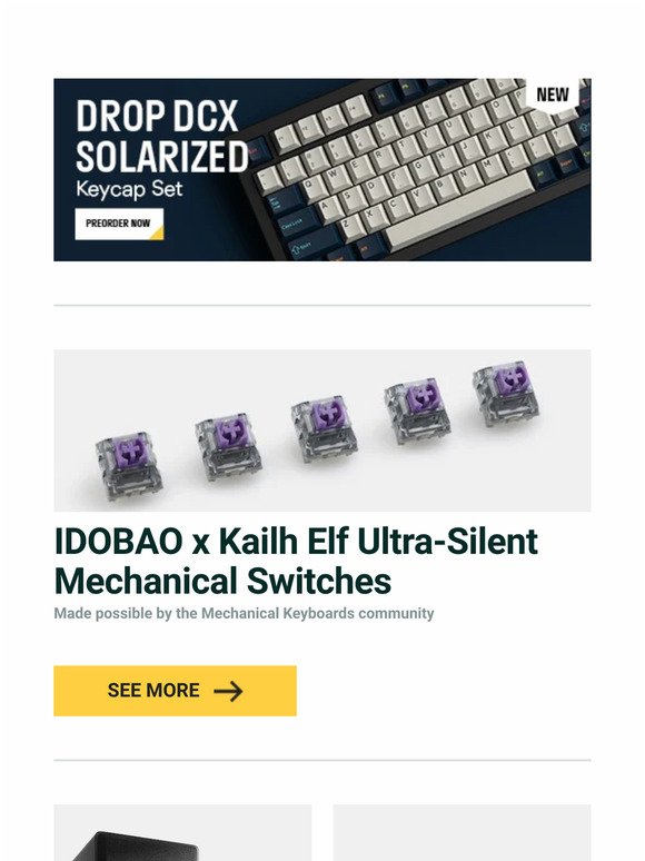 IDOBAO x Kailh Elf Ultra-Silent Mechanical Switches, Mechanical Keyboards, Keyboard Switches