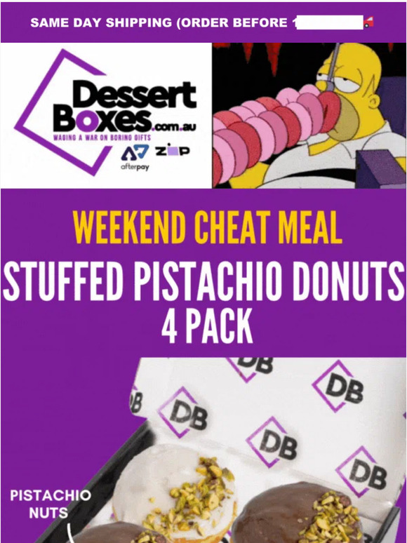 Dessert Boxes Pistachio Filled Donuts 🤤 Milled