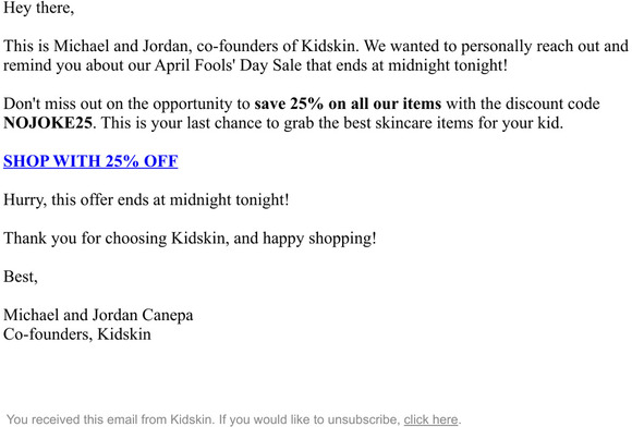 Reminder: April Fools' Day Sale ends soon!