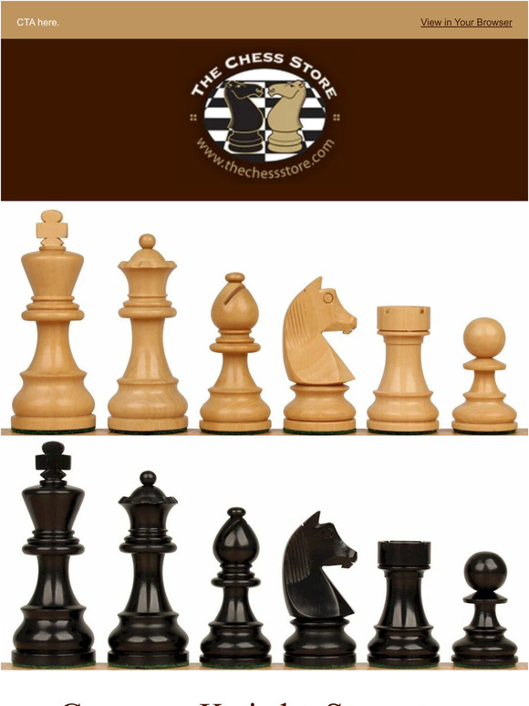 4.6″ Antique Pre-Staunton English Chess Pieces Only set -Camel