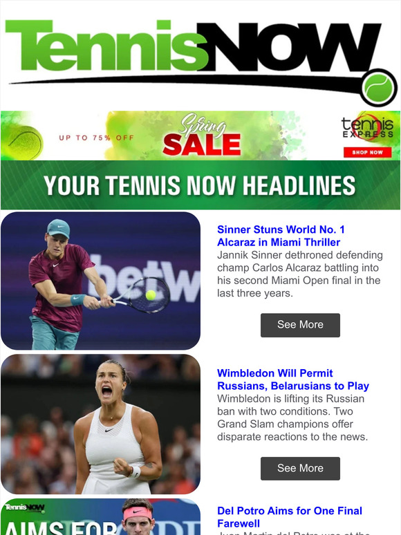 Tennis Express Miami Shock Wimbledon Change Final Farewell? Milled