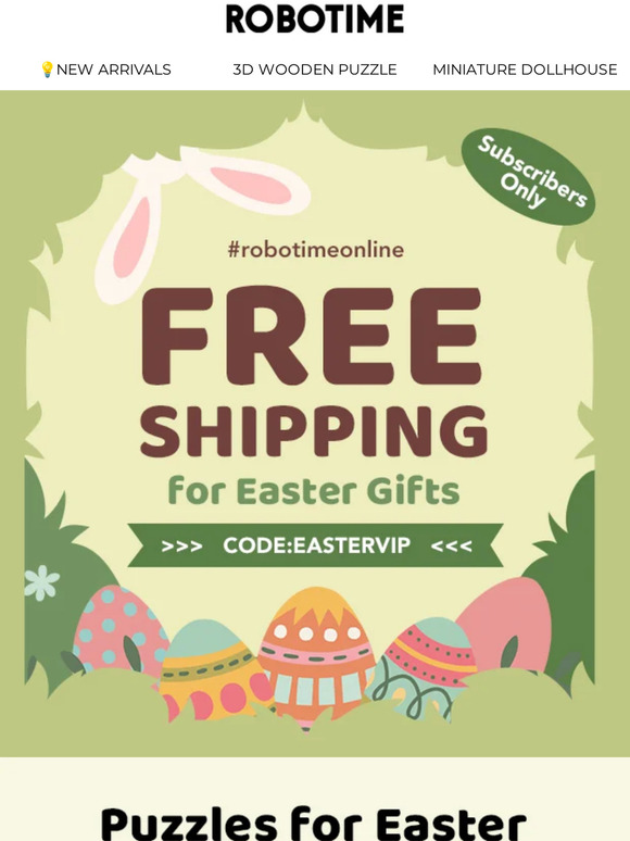 Just for Subscribers: Free Shipping!