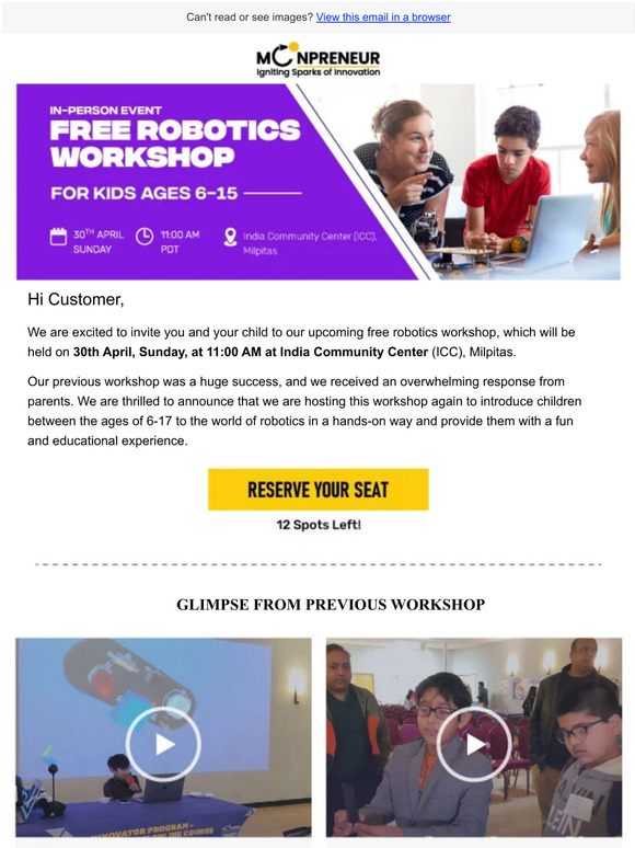 A Glimpse of Moonpreneur's In-person Robotics Workshop 