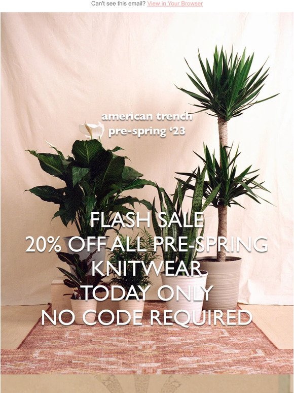 Pre-Spring FLASH SALE! Save 20% Today Only! 💸