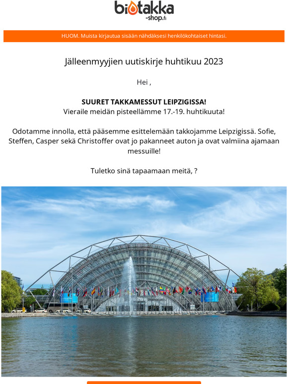 Suuret takkamessut Leipzigissa!