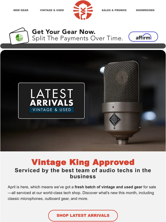 Vintage King Audio What's New In Vintage & Used At VK? Milled