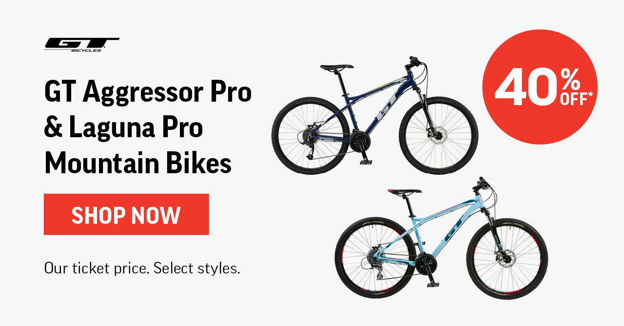 GT AGGRESSOR PRO & LAGUNA PRO MOUNTAIN BIKES 40% OFF*