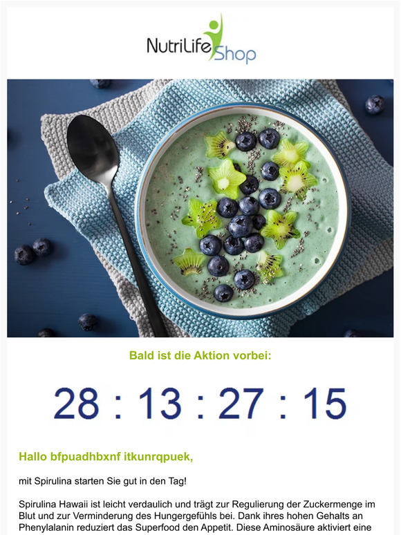 Spirulina: Vitalität, Abwehrkräfte und Entgiftung -40%