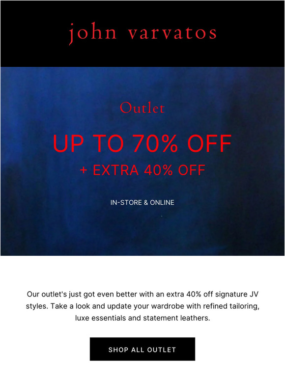 There's an extra 40% off Outlet