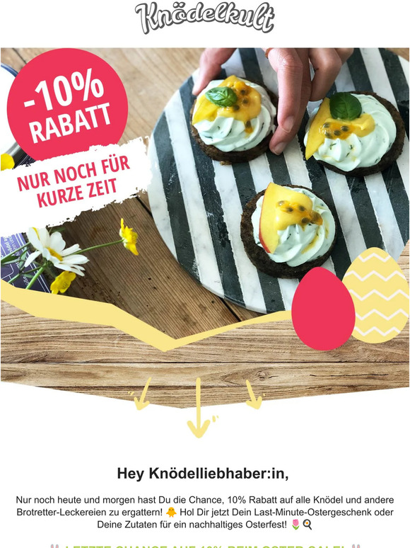 Letzte Chance: 10% Rabatt auf Brotretter-Leckereien!  🐣