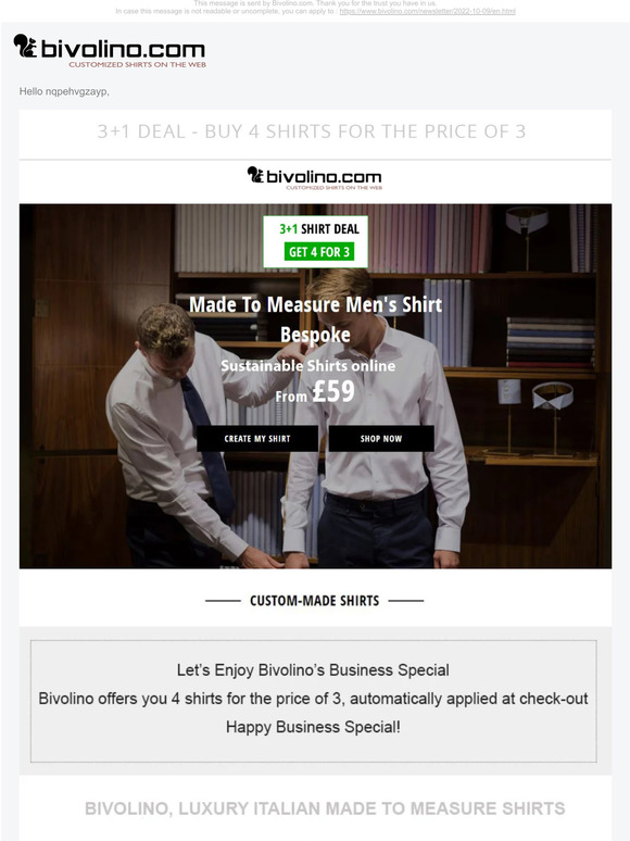 Last Call: Bivo4 Deal – Buy 4 shirts for the price of 3