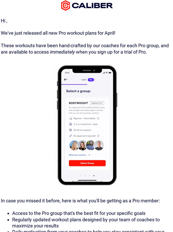 New Pro Workouts [April]