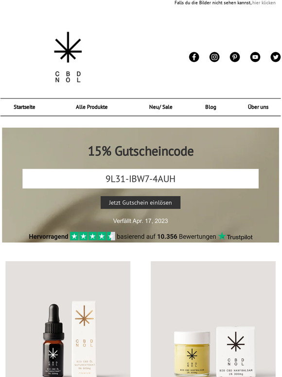 Sparen Sie 15% auf Ihren nächsten Einkauf! 🌱