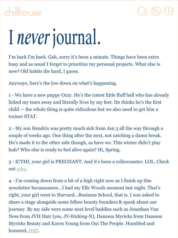 I Never Journal: April Entry 📝