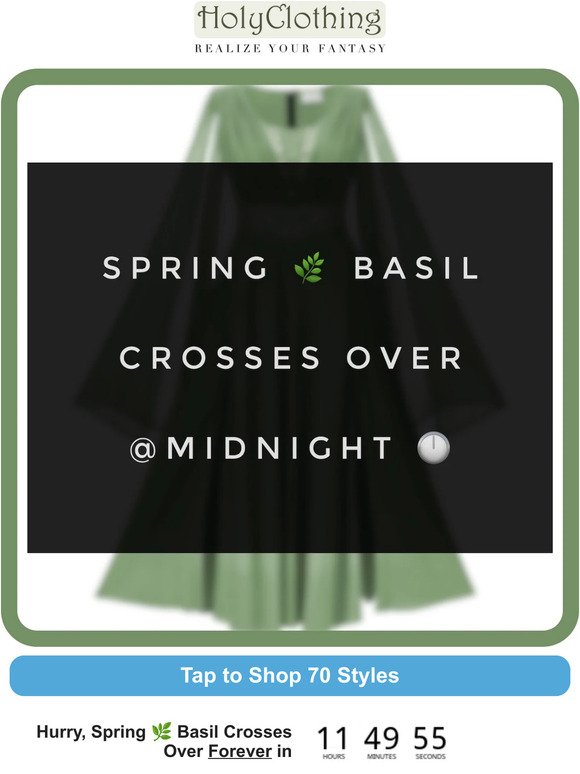 Hurry, Spring 🌿 Basil Crosses Over ⚰️ Forever @Midnight  🕛