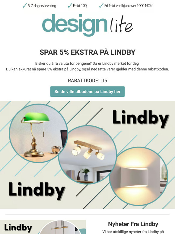 Elsker du å få valuta for pengene? Da er Lindby merket for deg 🤍