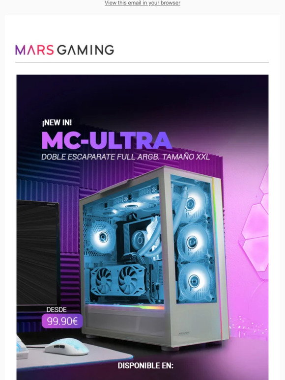 Mars Gaming MC-ULTRA Blanco Torre Gaming Custom XXL E-ATX