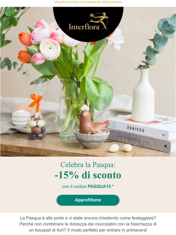 Il tuo bouquet della Pasqua con -15%
