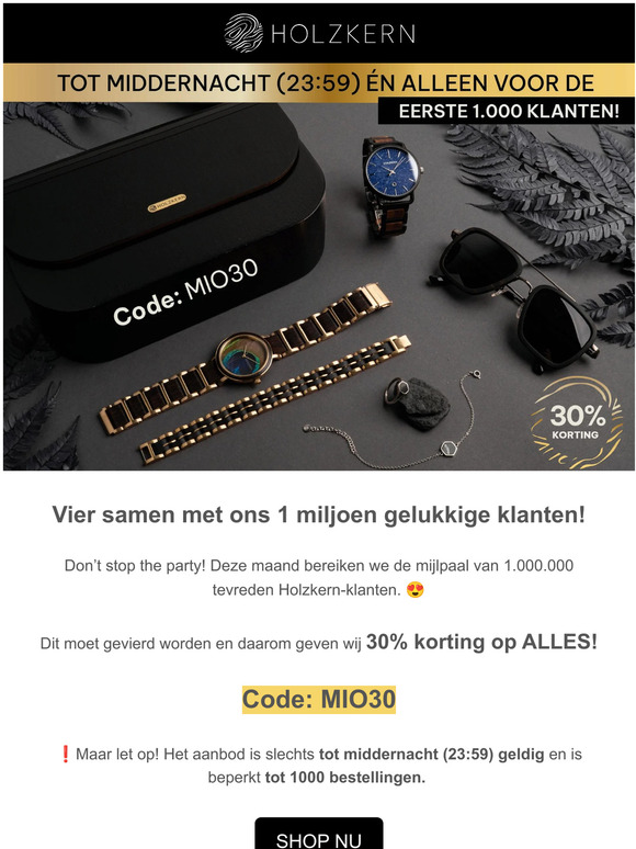 ❗️30% korting op ALLES - wij vieren 1 miljoen klanten❗️