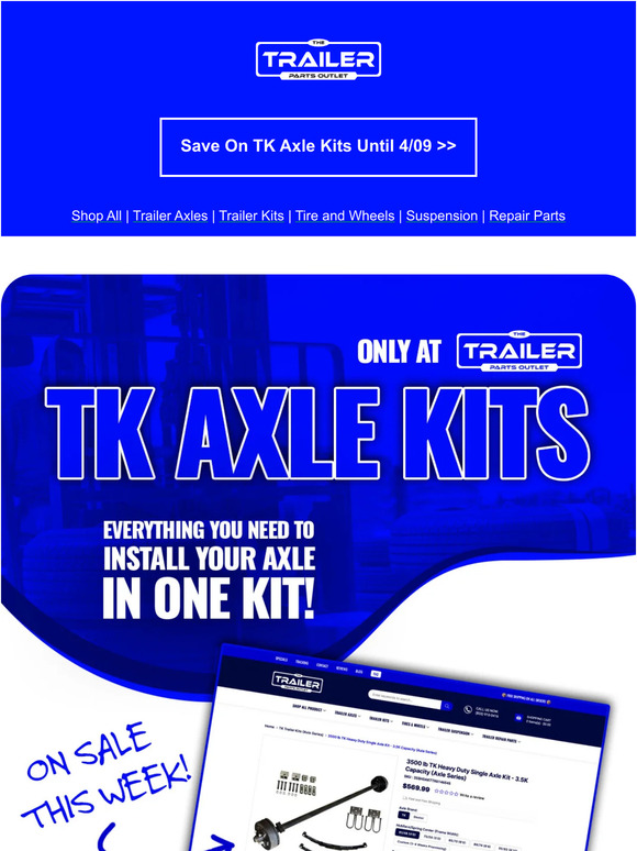 The Trailer Parts Outlet Everything you need for your new axle! Milled