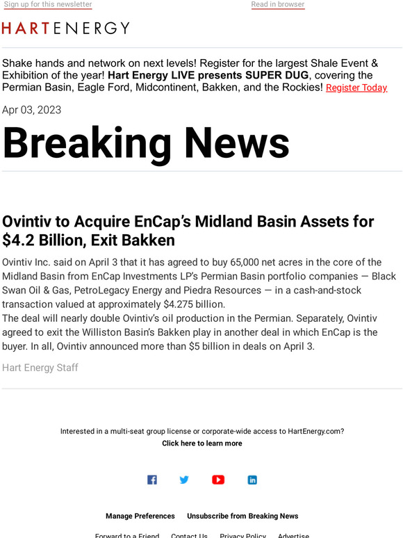 Hart Energy: Breaking News: Ovintiv To Acquire EnCap’s Midland Basin ...