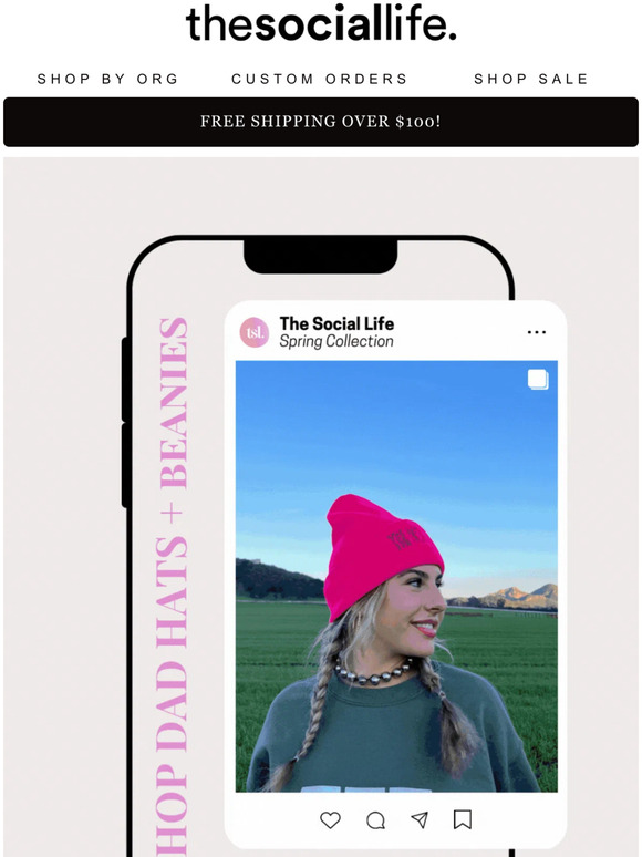 Accessorize your fit with a dad hat or beanie 😍