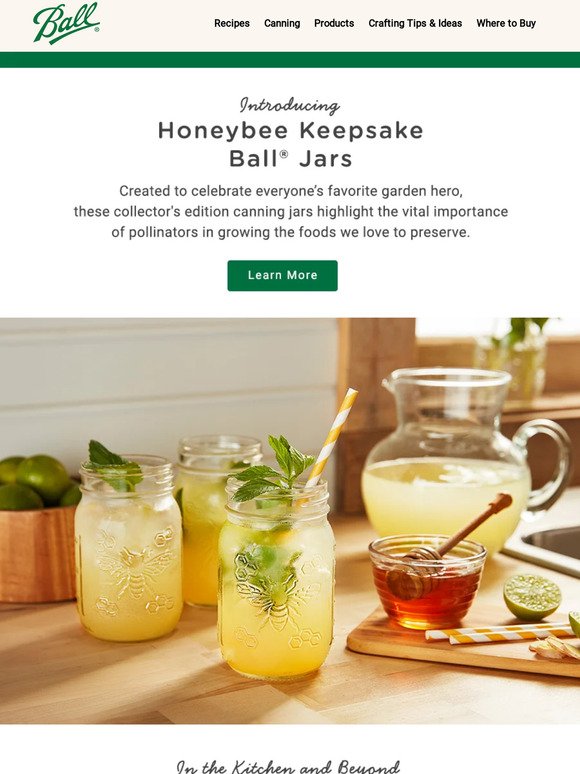 New Honeybee Keepsake Ball Jars 🐝