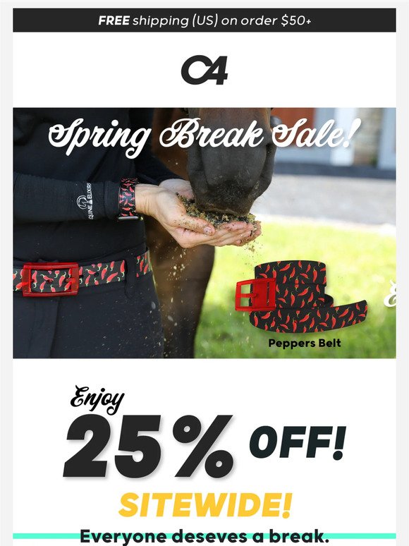 Spring Break Sale - 25% OFF SITE WIDE!