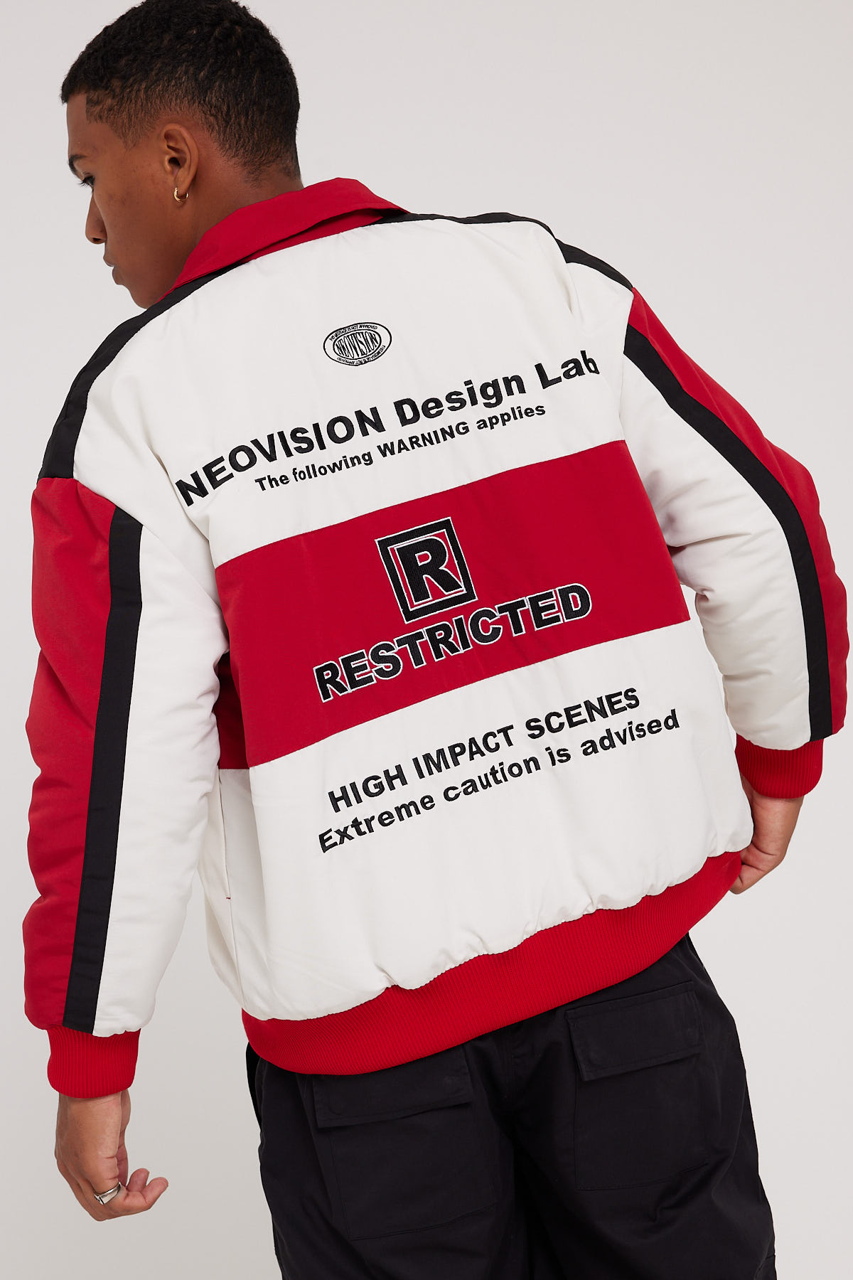 Neovision Warning Moto Jacket Red Cream