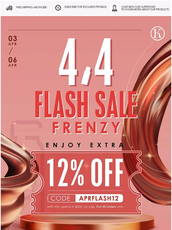 ⚡ 4.4 Flash Sale Live! Only For 4 Days!