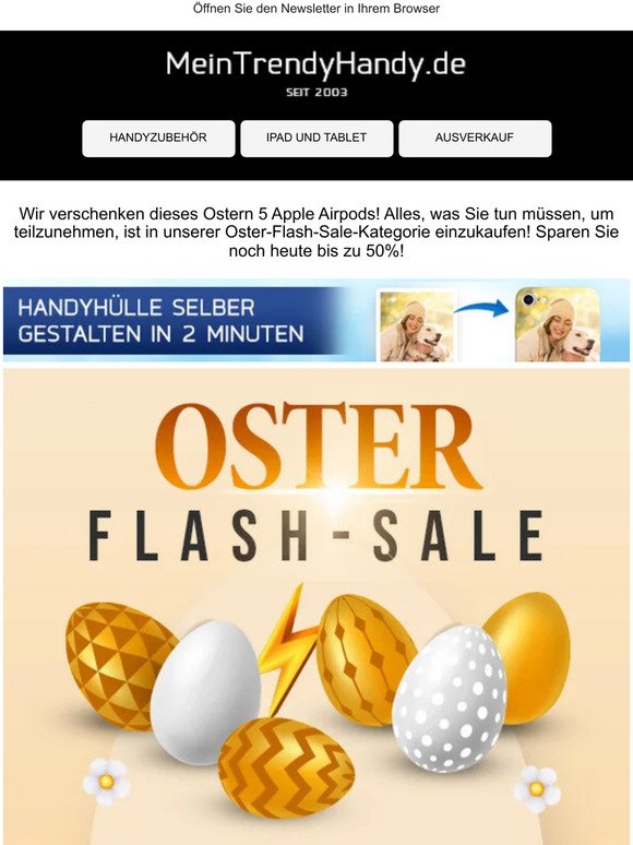 Oster-Flash-Sale 🐇 Apple Airpods gewinnen!